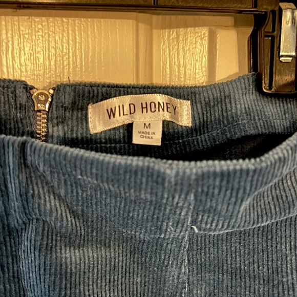 Blue Corduroy Miniskirt - Picture 3 of 3